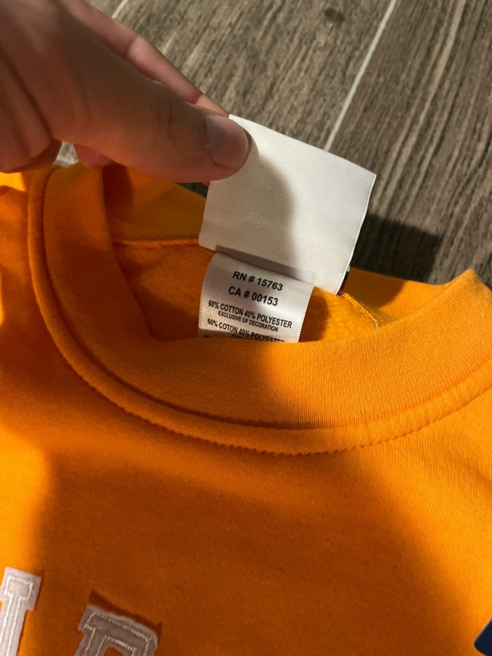 Champion Tennessee Volunteers Crewneck Sweatshirt Orange Men’s Small Long Sleeve - Picture 3 of 6